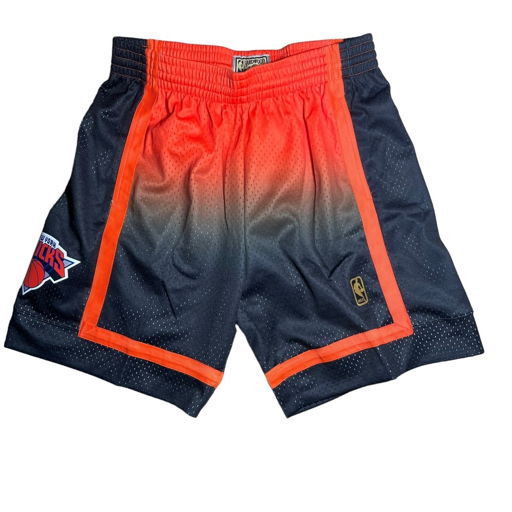 Mitchell &‎ Ness New York Knicks Fadeaway Shorts 1996 Orange Black Mens XLARGE